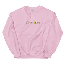 Load image into Gallery viewer, No Sharam Color Embroidery Bold Unisex Sweatshirt