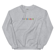 Load image into Gallery viewer, No Sharam Color Embroidery Bold Unisex Sweatshirt
