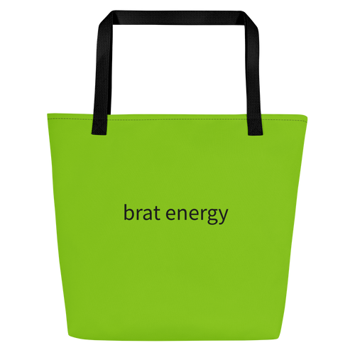 Brat Energy All-Over Print Large Tote Bag