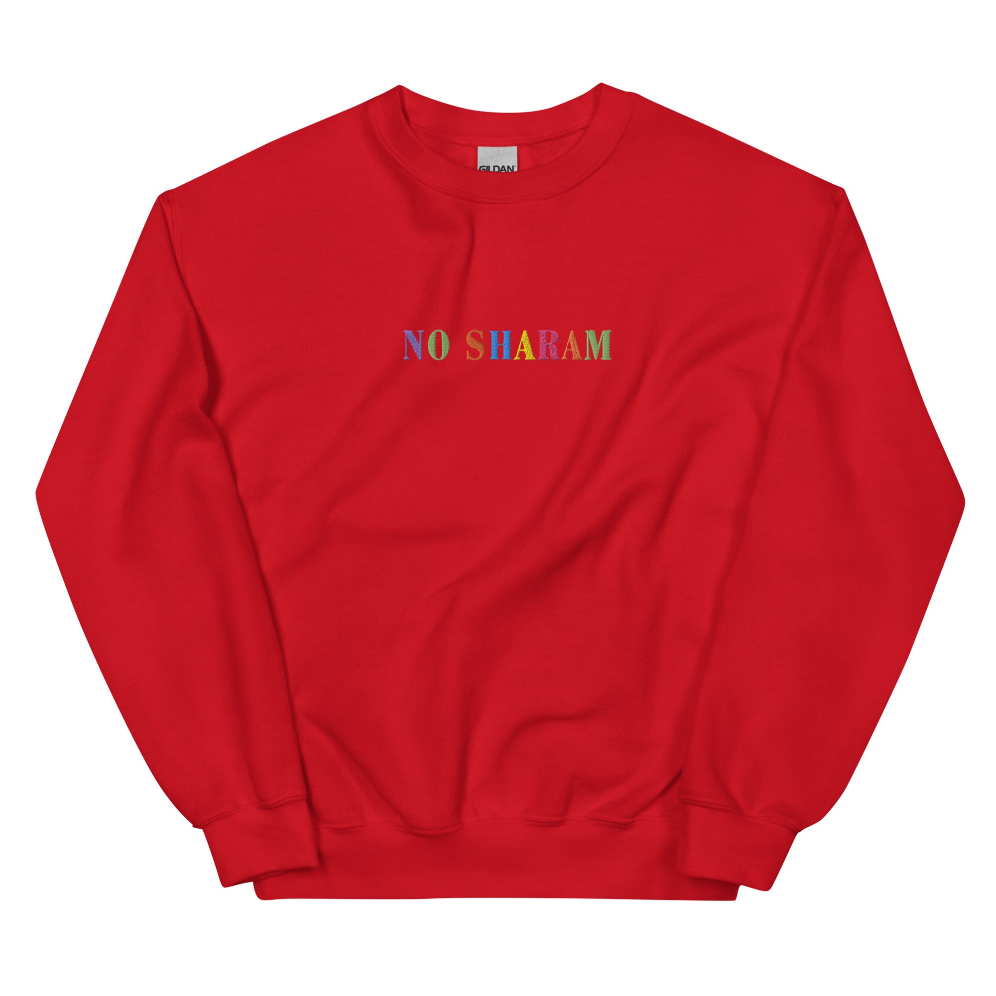 No Sharam Color Embroidery Unisex Sweatshirt